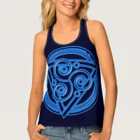 Azure Symphony: The Electric Triad Tank Top