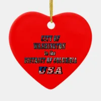 City of Washington in the District of Columbia USA Ceramic Ornament