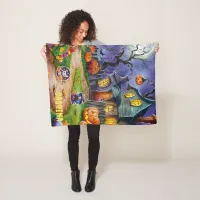 Spooky Fun Halloween Fleece Blanket