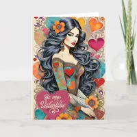 Valentine Hippie with Floral Heart Dress Announcement