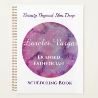 Elegant Pink Purple Watercolor Esthetician Planner