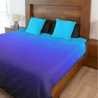 Black Indigo and Aqua Blue Ombre Duvet Cover