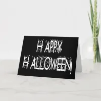 Nighttime Happy Halloween Text Card