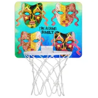 Sophisticated Artwork Venetian Masque Colorful Mini Basketball Hoop