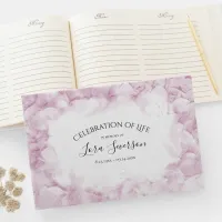 Pale Pink Hydrangeas Celebration of Life Memorial Guest Book