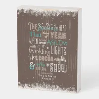 The Season Christmas Poem ID593 Wooden Box Sign