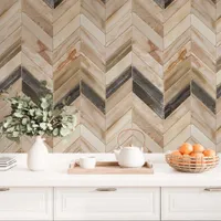 Neutral Toned Chevron and Herringbone Wallpaper