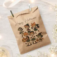 Vintage Halloween Children Costumes Favor Bag