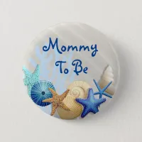 Mommy to Be, Beach Themed Baby Shower Button