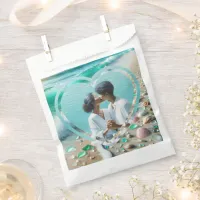 Pretty Sea Glass Photo Wedding  Favor Bag