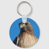 Magnificent Red-Tailed Hawk in the Sun Keychain