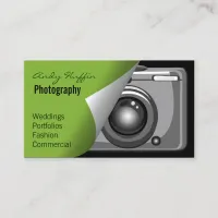 lime green Mod photographers Business Card