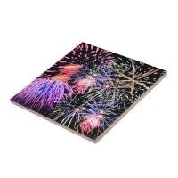 Fireworks Display Ceramic Tile