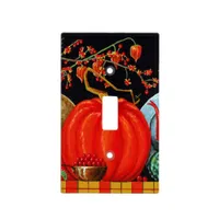 Autumn Festive Antique Painting Pumpkin Decoration Light Switch Cover