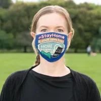 Home Ticket to Stay Home to Save Lives Coronavirus Adult Cloth Face Mask