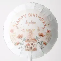 Enchanted Forest Mushroom Girl's First Birthday Balloon