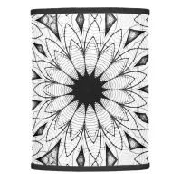 Black and White Flower  Lamp Shade