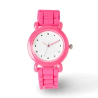 Kid's Pink Glitter Strap Number Face Decorative Watch