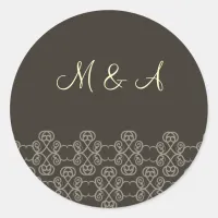 mocha damask stickers