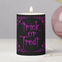 Poison Purple Trick or Treat  Pillar Candle