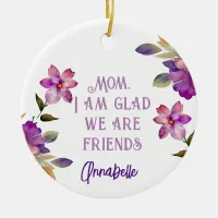 'Glad We Are Friends' Circle Ornament 