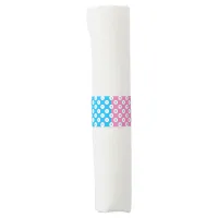 Playful Bold Blue and Pink Polka-Dotted Napkin Bands