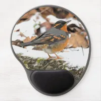 Beautiful Varied Thrush Songbird in the Snow Gel Mouse Pad