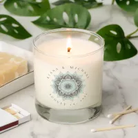 Mandala Lace Wedding Lt. Blue V1 ID968  Scented Candle