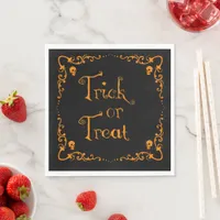 Pumpkin Orange Trick or Treat Napkins