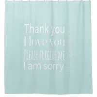 Ho'oponopono Typography  Shower Curtain