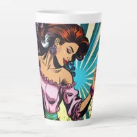 Pretty Woman Dancing Salsa Pop Art Latte Mug