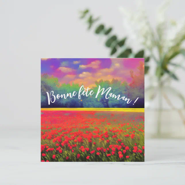 Happy Mother's Day - Colorful countryside landscap Card