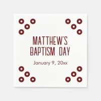 Dark Red Polka-dot Special Event Napkins