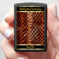 The intricate textures of shedding snake skins zippo lighter