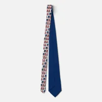 USA Flag Text Necktie