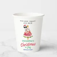 Christmas in July Naughty or Nice Toddler Birthday Paper Cups