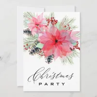 * Family Corporate AP20 Poinsettia Christmas Party Invitation