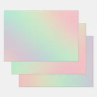 Soft Chic Pastel Ombre Gradient Wrapping Paper Sheets