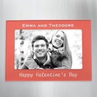 Valentine's Day Photo Modern Red Create Your Own Magnetic Frame