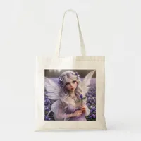 Beautiful February Fairy in Violets Tote Bag