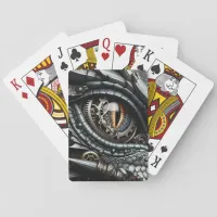 Steampunk Dragon Eye Closeup Ai Art Poker Cards