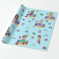 Mermaid and Sea Creatures Girl's Gift Wrap