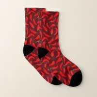 Chilli Pepper Graphic Print Socks