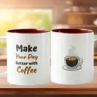 Brown Simple Illustration Coffee Mug