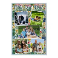 Family Photos Patchwork Floral Gallery Template Poster