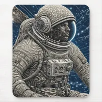 Ai Art Astronaut in Space Mouse Pad