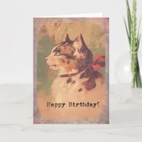 Vintage Kitty, Happy Birthday Card