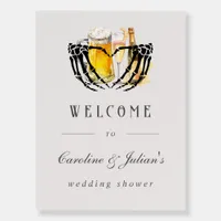 Love Brewing Gothic Wedding Shower Welcome Sign