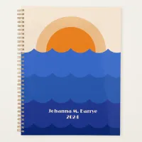 Ocean sunset minimalist scene  planner