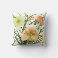 Daylily Bouquet Throw Pillow